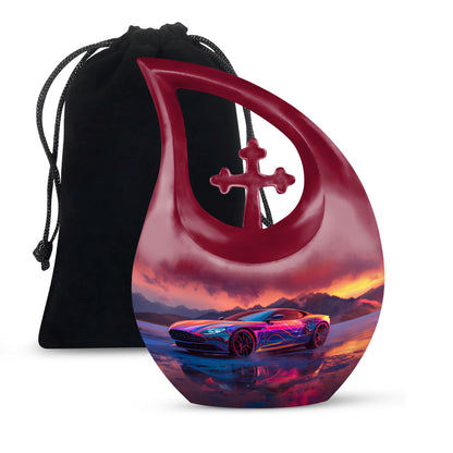 Personalized Car Keepsake Urn for Human Ashes - 10-inch, 200 cu in - Yatskia