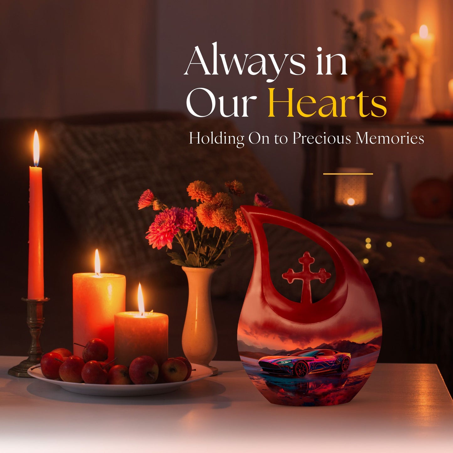 10-inch Neon Sunset Dreamscape Urn 