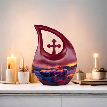 10-inch Neon Sunset Dreamscape Urn 