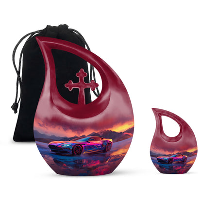 10-inch Neon Sunset Dreamscape Urn 
