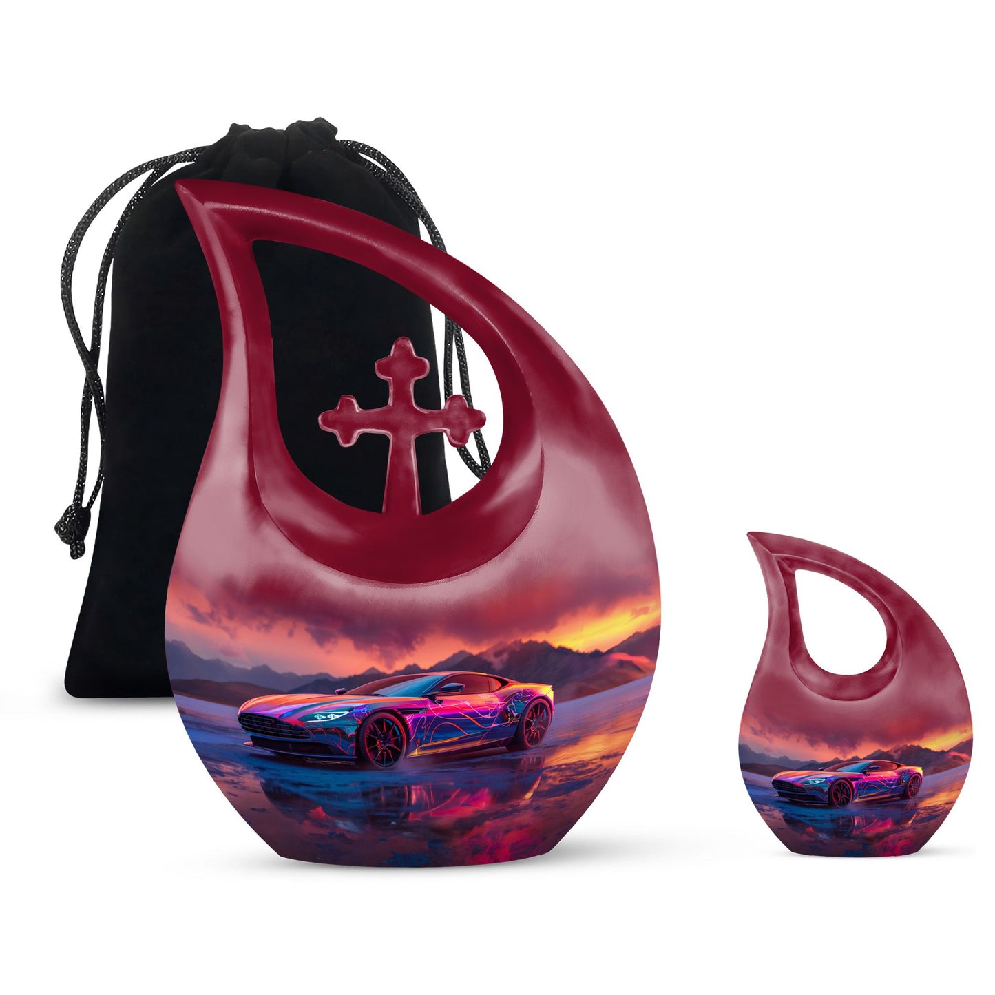 Personalized Car Keepsake Urn for Human Ashes - 10-inch, 200 cu in - Yatskia