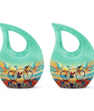 Teal Bicycle Cremation Urns For Human Ashes - Funeral Urns For Adult