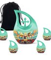 Teal Bicycle Cremation Urns For Human Ashes - Funeral Urns For Adult