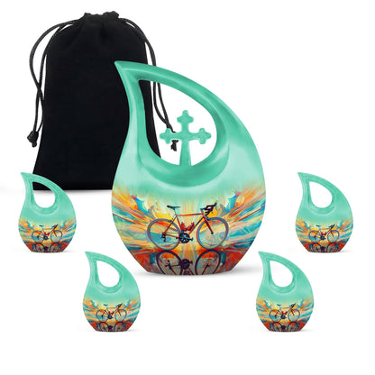 Heartfelt Bicycle Memorial Urn for Cyclists Keepsake Human Ashes Urn