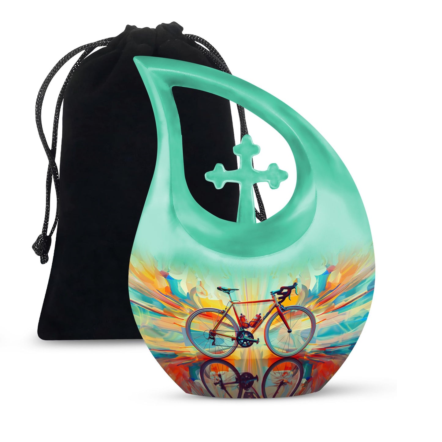 Heartfelt Bicycle Memorial Urn for Cyclists Keepsake Human Ashes Urn