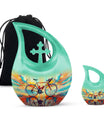Teal Bicycle Cremation Urns For Human Ashes - Funeral Urns For Adult