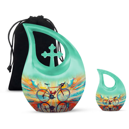 Heartfelt Bicycle Memorial Urn for Cyclists Keepsake Human Ashes Urn
