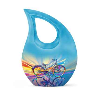 Personalized Bicycle Keepsake Urn for Human Ashes - 10-inch, 200 cu in - Yatskia