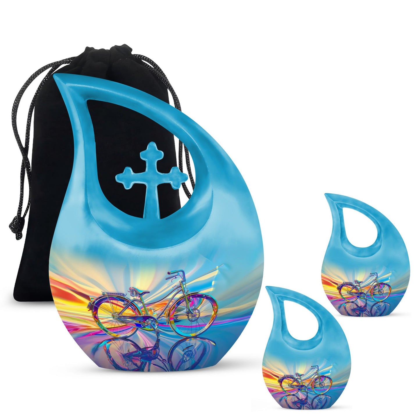 10 Inch tall Chromatic Velocity Whirl Urn