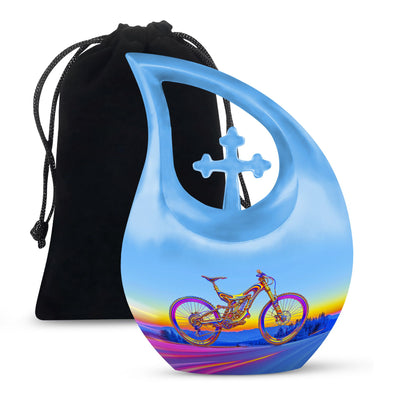 Personalized Bicycle Cremation Urn for Adult - 10-inch, 200 cu in - Yatskia
