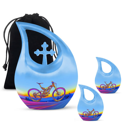 Personalized Bicycle Cremation Urn for Adult - 10-inch, 200 cu in - Yatskia