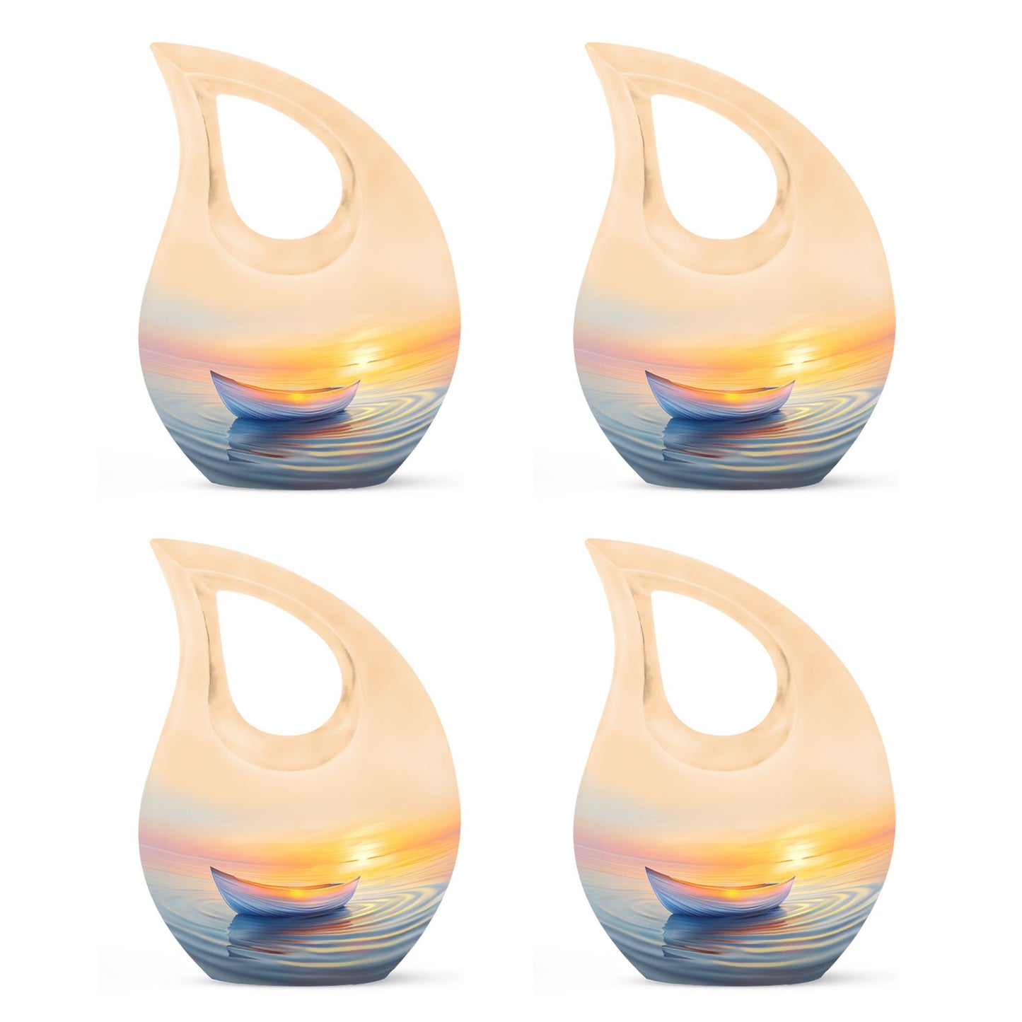 Personalized Sunset Cremation Urn for Adults - 10-inch, 200 cu in - Yatskia