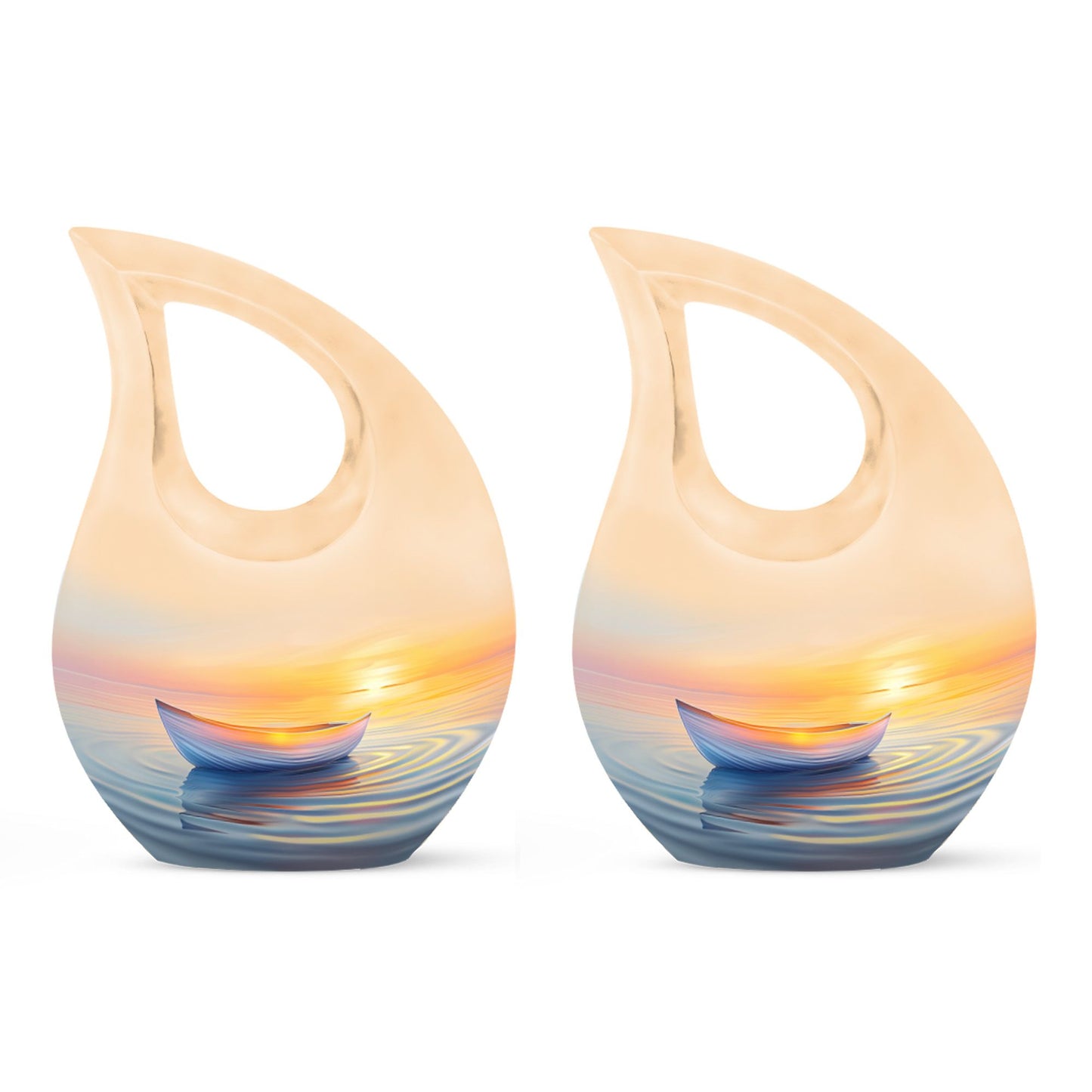 Personalized Sunset Cremation Urn for Adults - 10-inch, 200 cu in - Yatskia