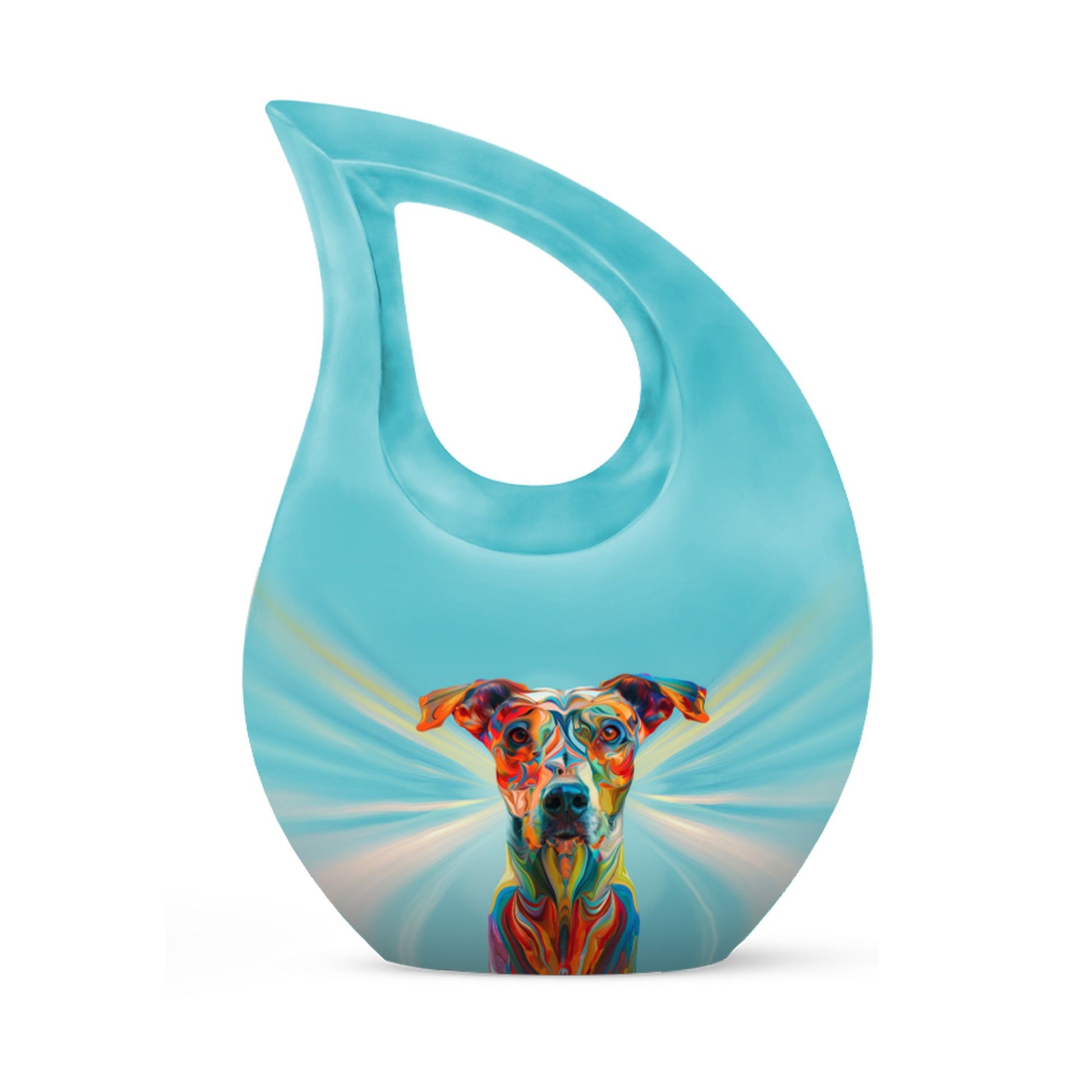 10 inches Psychedelic Canine Burst Urn, 