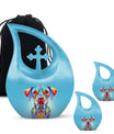Vibrant Spectrum Dog-themed Cross Drop Small Decorative Urn 
