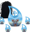 10-inch Cross Drop-designed Ethereal Canine Dreamscape urnengraving options
