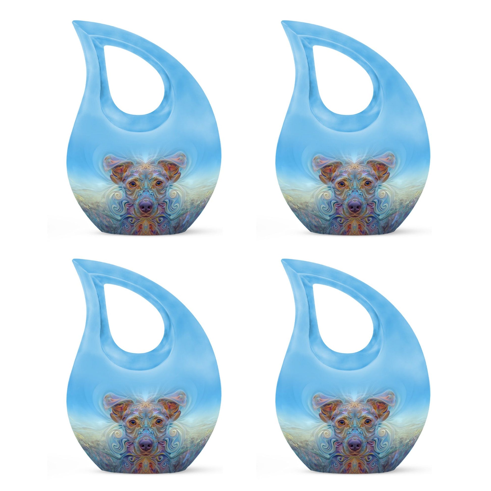 10-inch Cross Drop-designed Ethereal Canine Dreamscape urnengraving options
