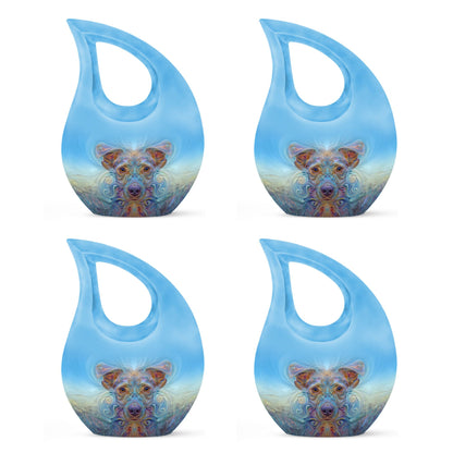 10-inch Cross Drop-designed Ethereal Canine Dreamscape urnengraving options