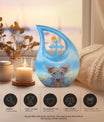 10-inch Cross Drop-designed Ethereal Canine Dreamscape urnengraving options
