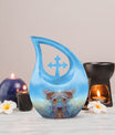 10-inch Cross Drop-designed Ethereal Canine Dreamscape urnengraving options