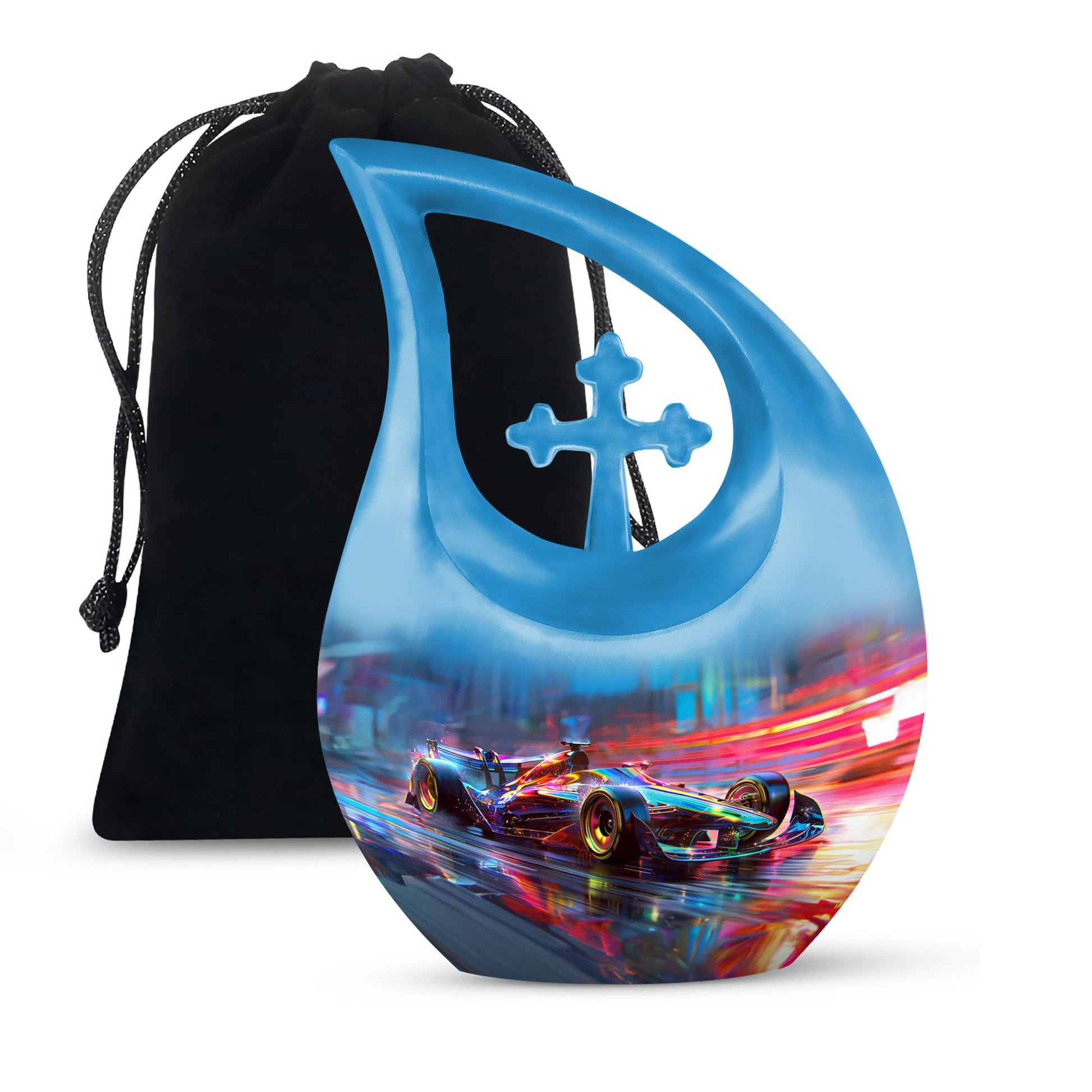 10-inch Neon Velocity Racing urn 