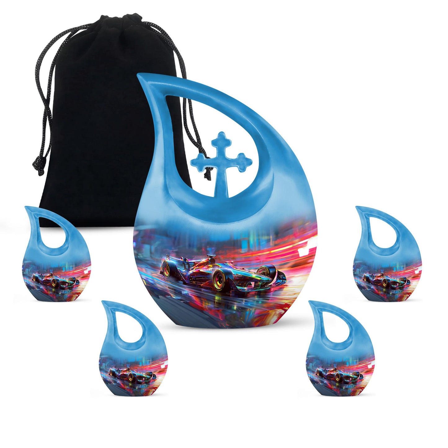 10-inch Neon Velocity Racing urn 