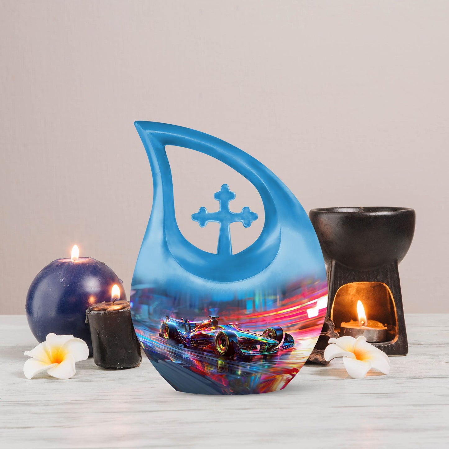10-inch Neon Velocity Racing urn 