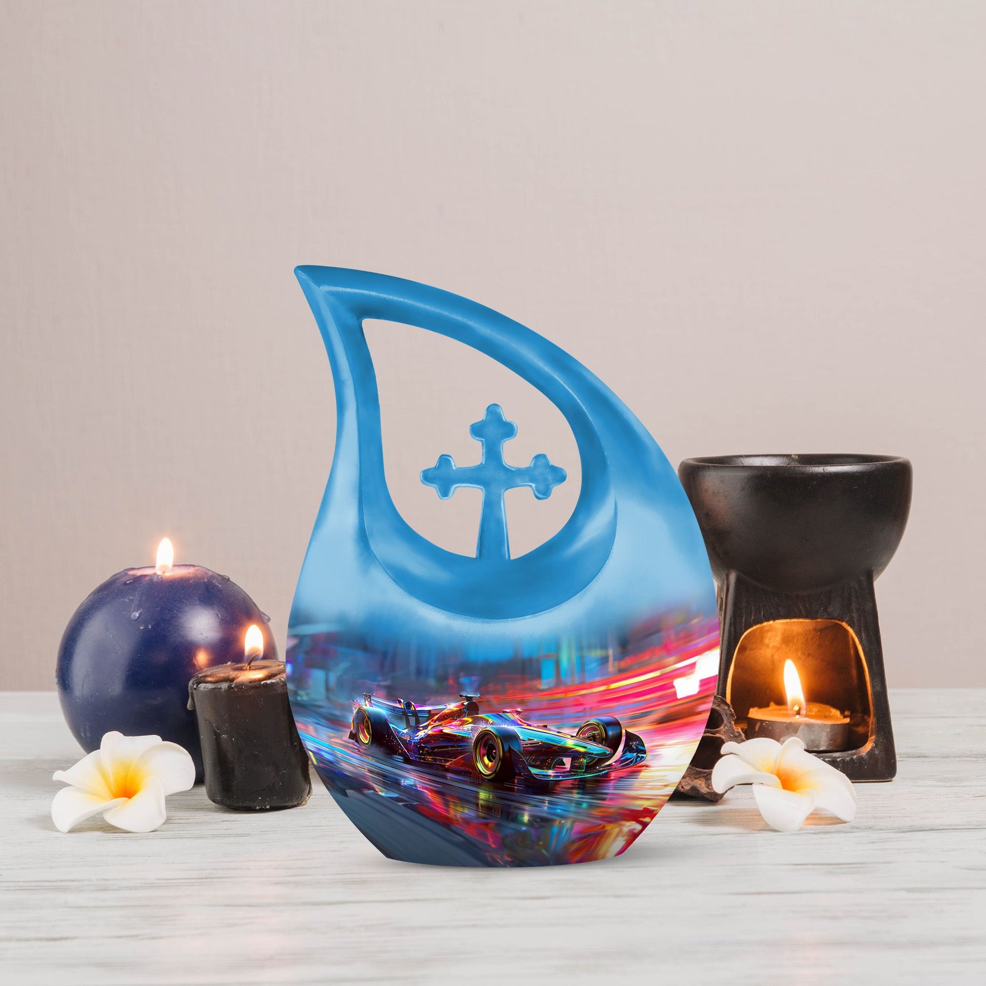 10-inch Neon Velocity Racing urn 