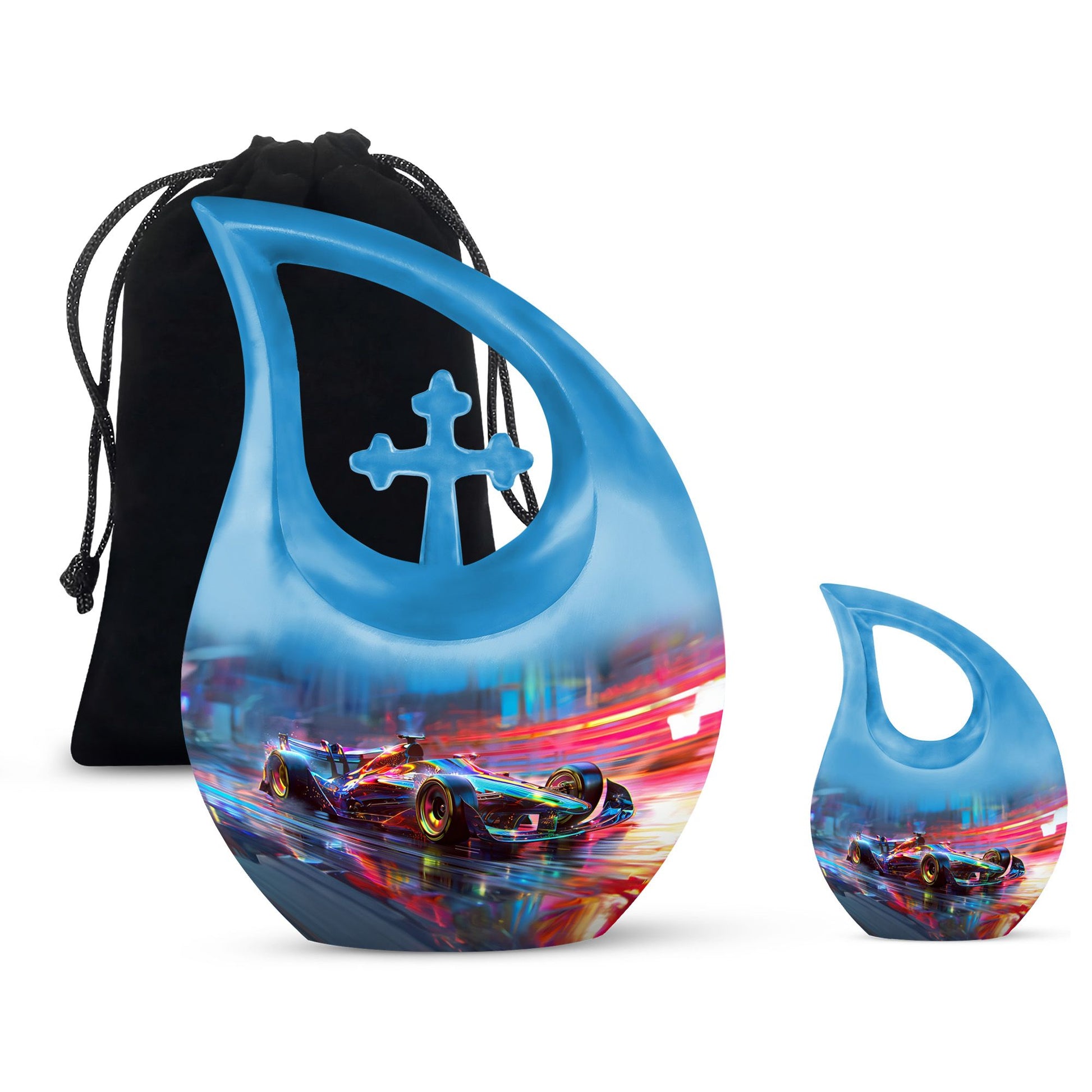 10-inch Neon Velocity Racing urn 