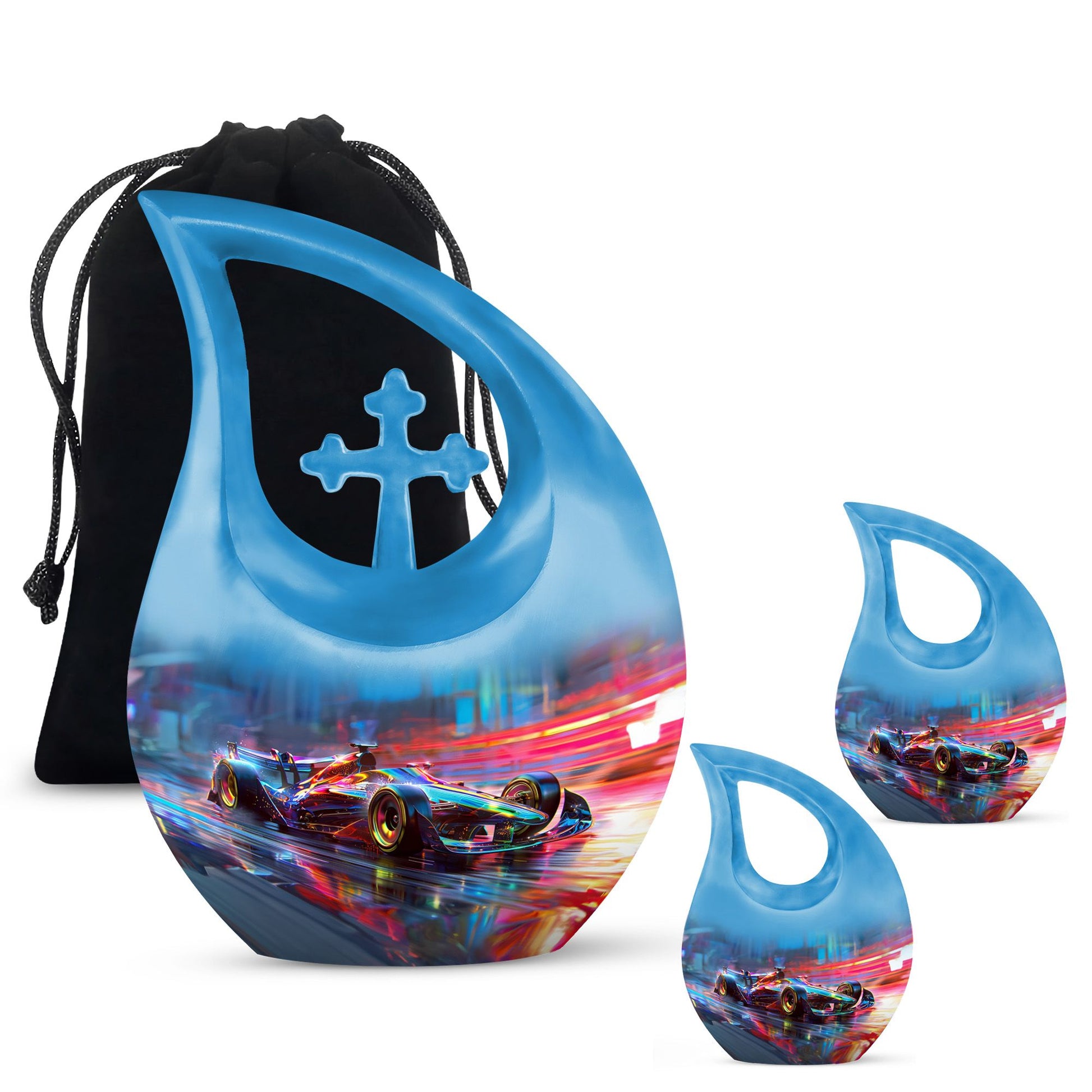 10-inch Neon Velocity Racing urn 