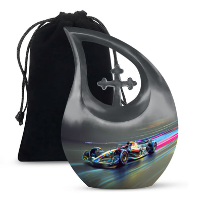Chromatic Velocity Surge Aluminium Metal Memorial Urn