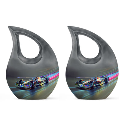 Chromatic Velocity Surge Aluminium Metal Memorial Urn