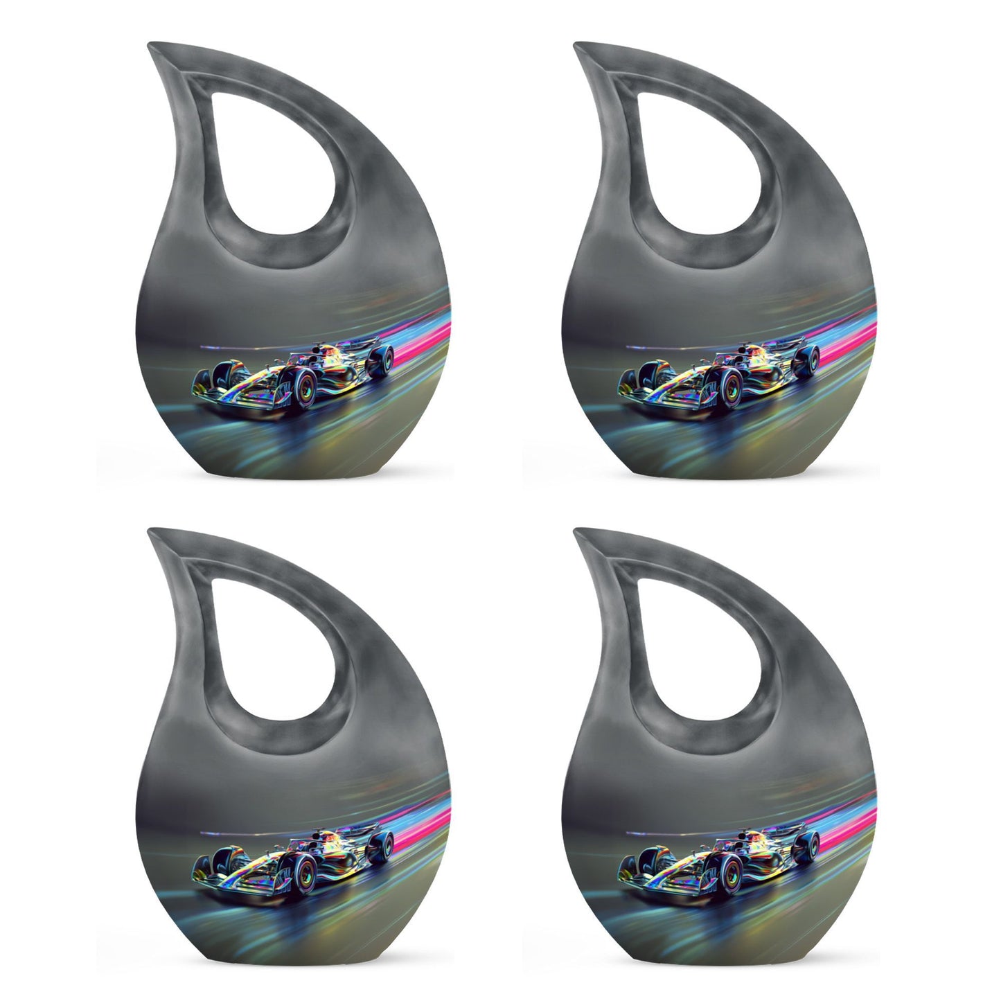 Chromatic Velocity Surge Aluminium Metal Memorial Urn