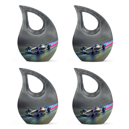 Chromatic Velocity Surge Aluminium Metal Memorial Urn