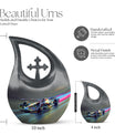 Chromatic Velocity Surge Aluminium Metal Memorial Urn