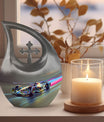 Chromatic Velocity Surge Aluminium Metal Memorial Urn