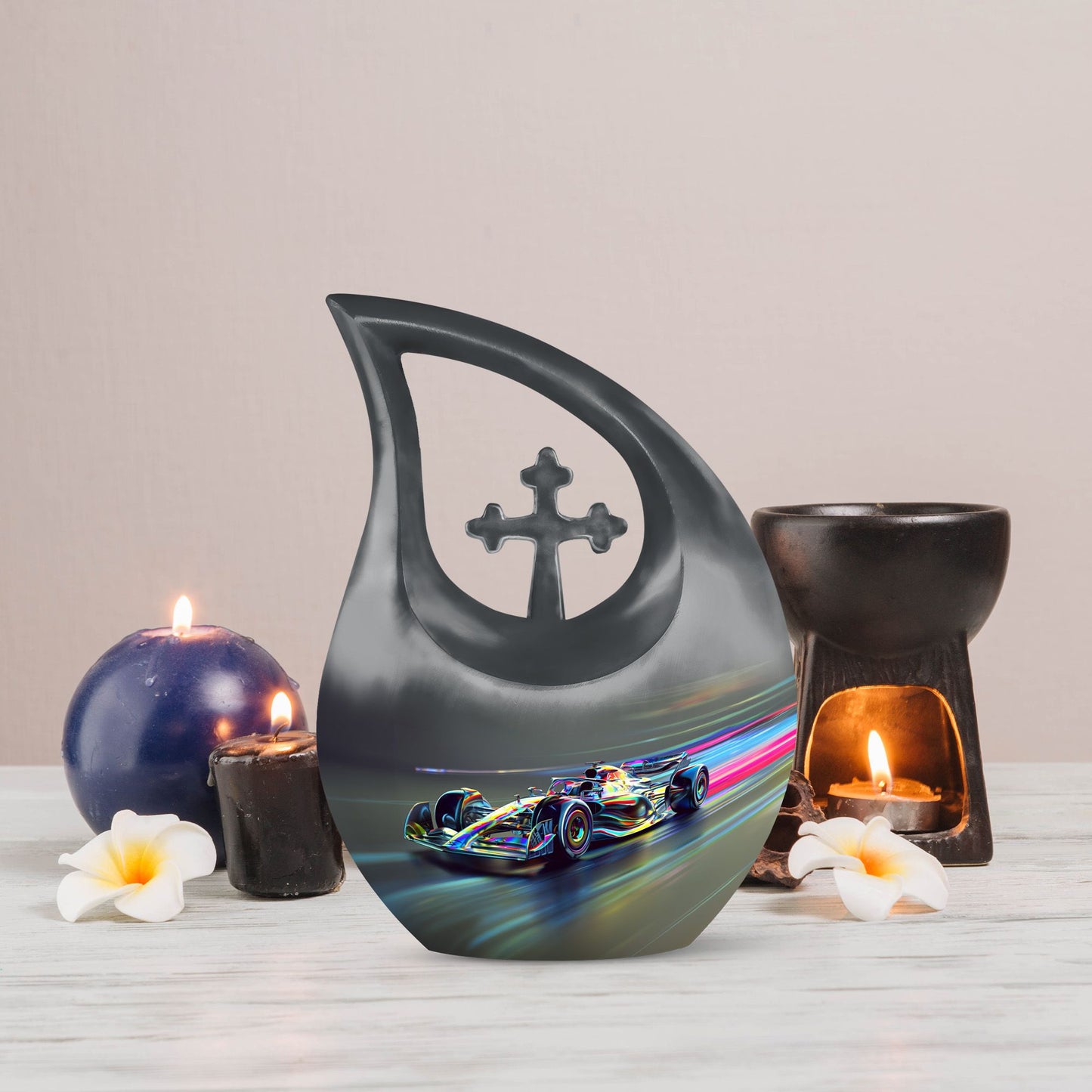 Chromatic Velocity Surge Aluminium Metal Memorial Urn