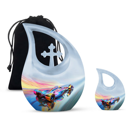 Personalized Car Cremation Urn for Adult - 10-inch, 200 cu in - Yatskia
