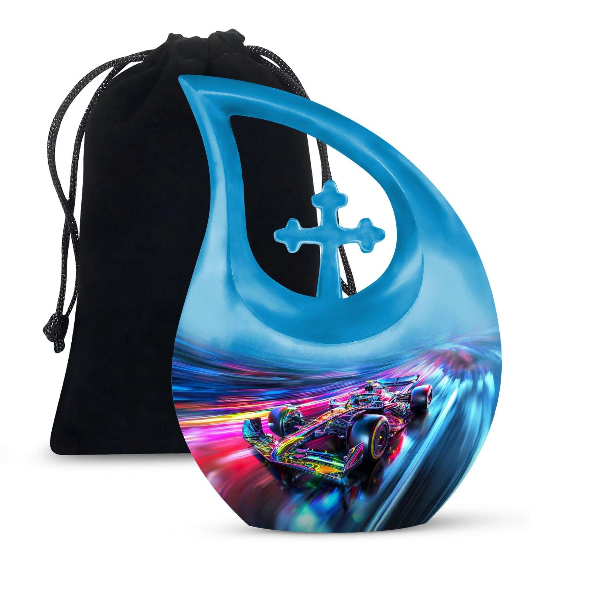 10-Inch Neon Warp Speed Cross Drop Urn, 