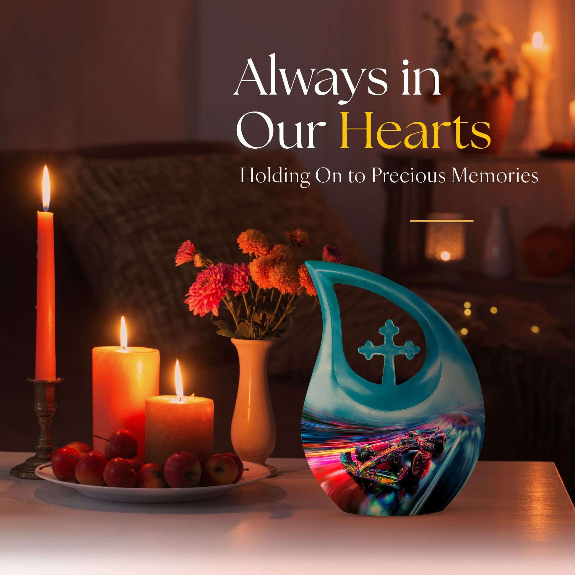 10-Inch Neon Warp Speed Cross Drop Urn, 