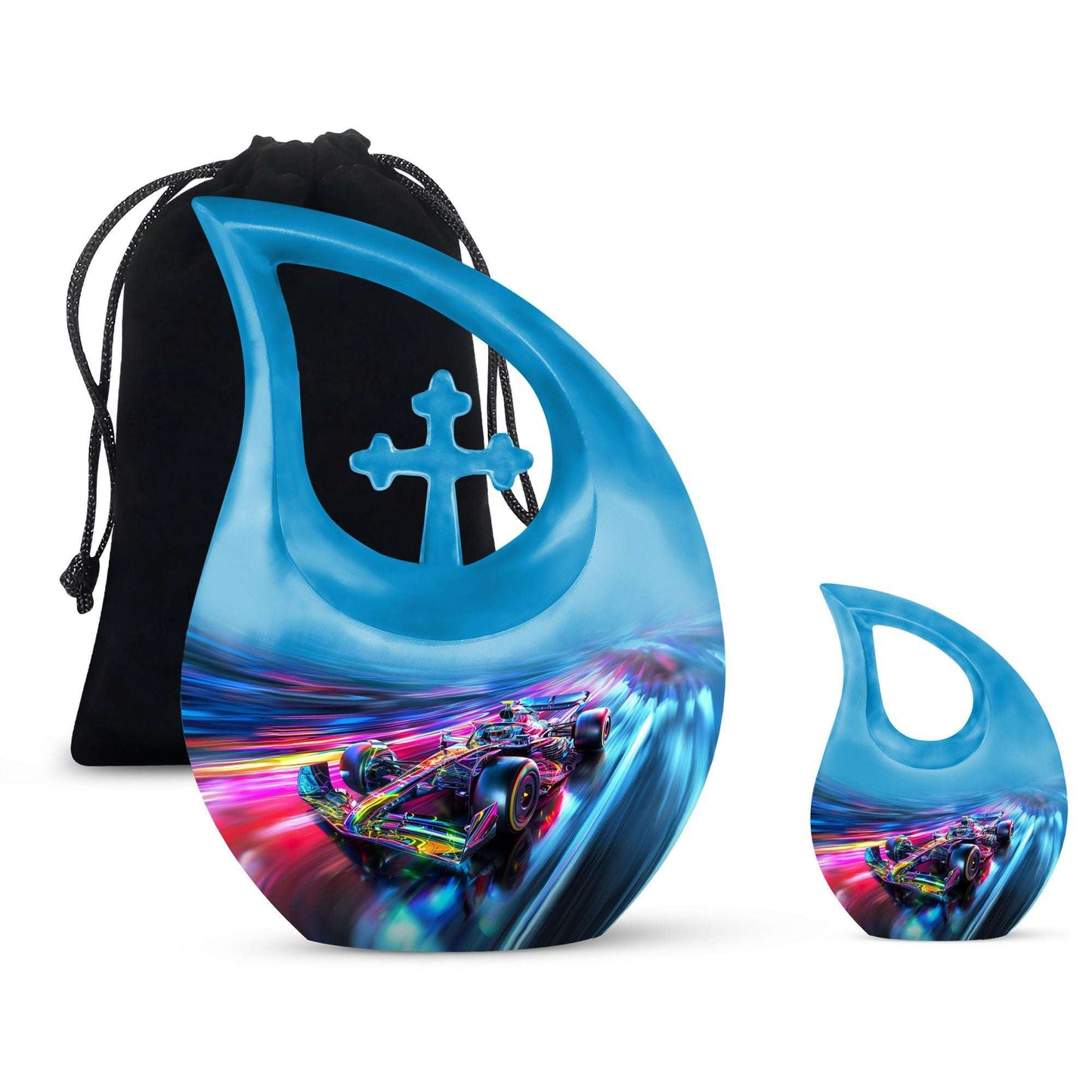 10-Inch Neon Warp Speed Cross Drop Urn, 