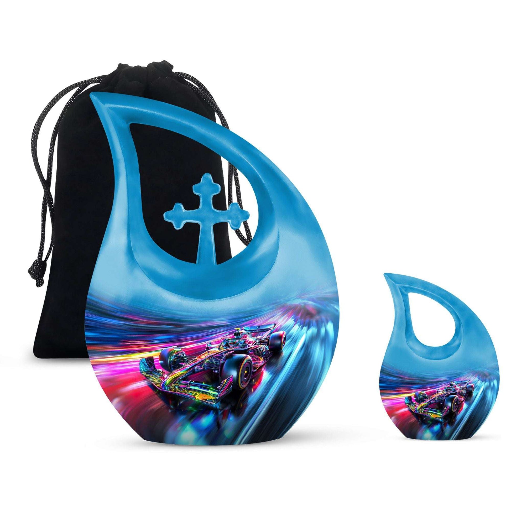 10-Inch Neon Warp Speed Cross Drop Urn, 