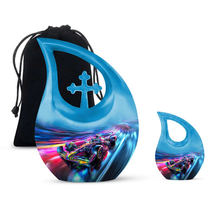 10-Inch Neon Warp Speed Cross Drop Urn, 