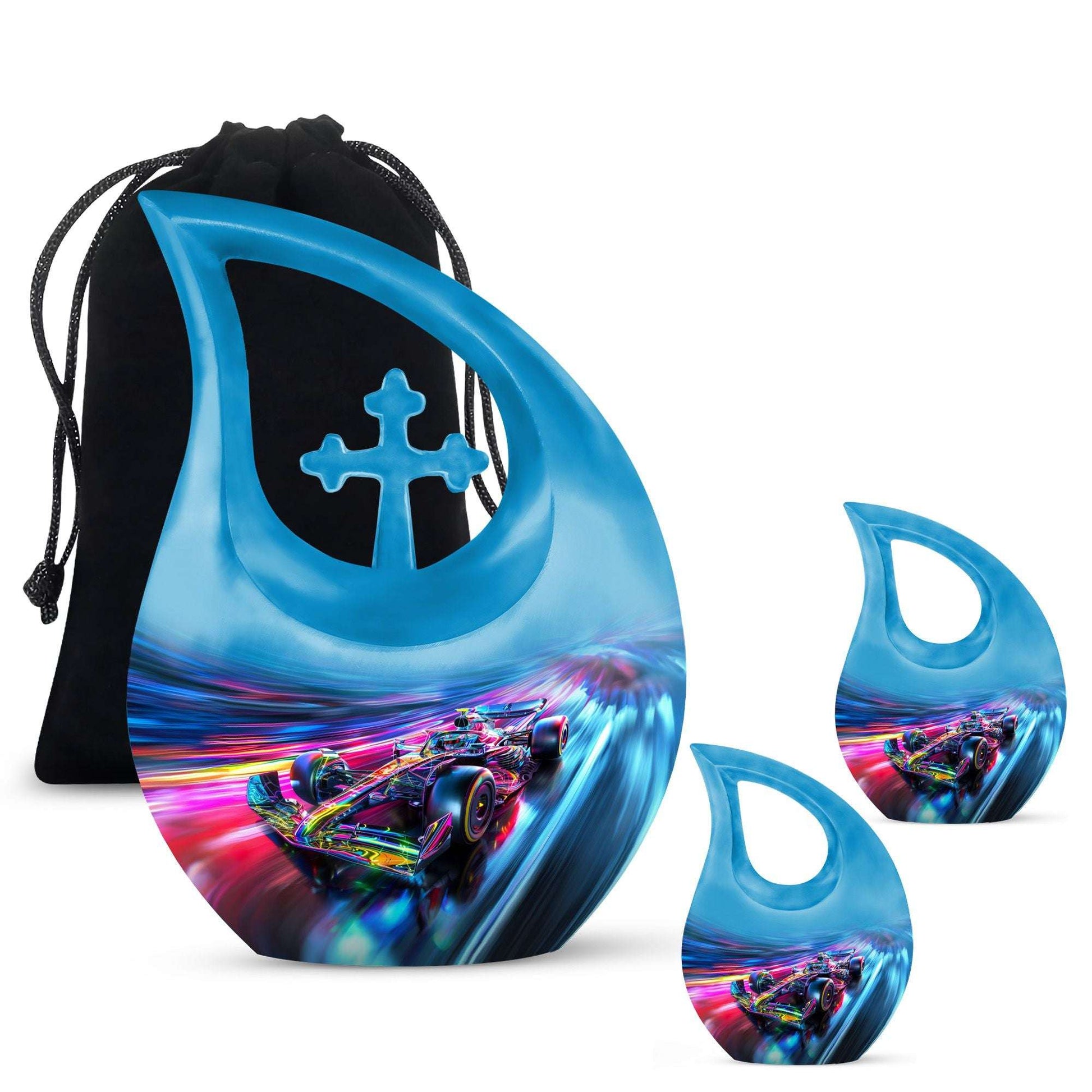 10-Inch Neon Warp Speed Cross Drop Urn, 