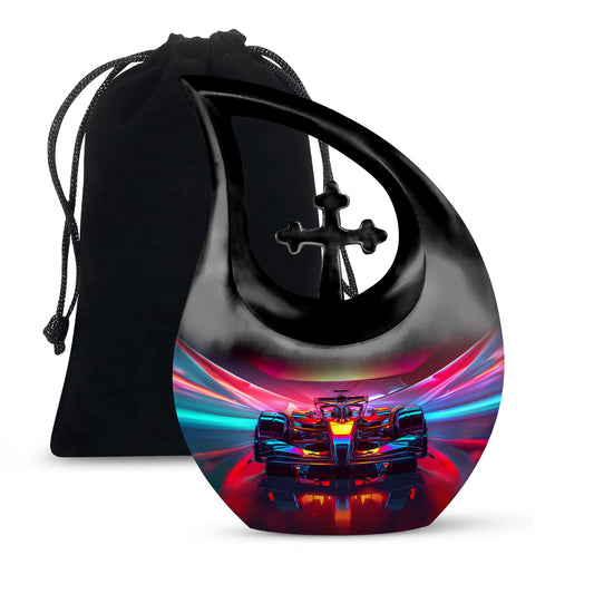 10-inch Luminous Velocity Tunnel Urn with Cross Drop 