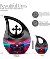 10-inch Luminous Velocity Tunnel Urn with Cross Drop 
