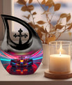 10-inch Luminous Velocity Tunnel Urn with Cross Drop 