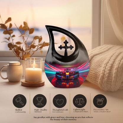 10-inch Luminous Velocity Tunnel Urn with Cross Drop 