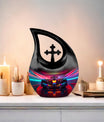 10-inch Luminous Velocity Tunnel Urn with Cross Drop 