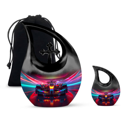 10-inch Luminous Velocity Tunnel Urn with Cross Drop 